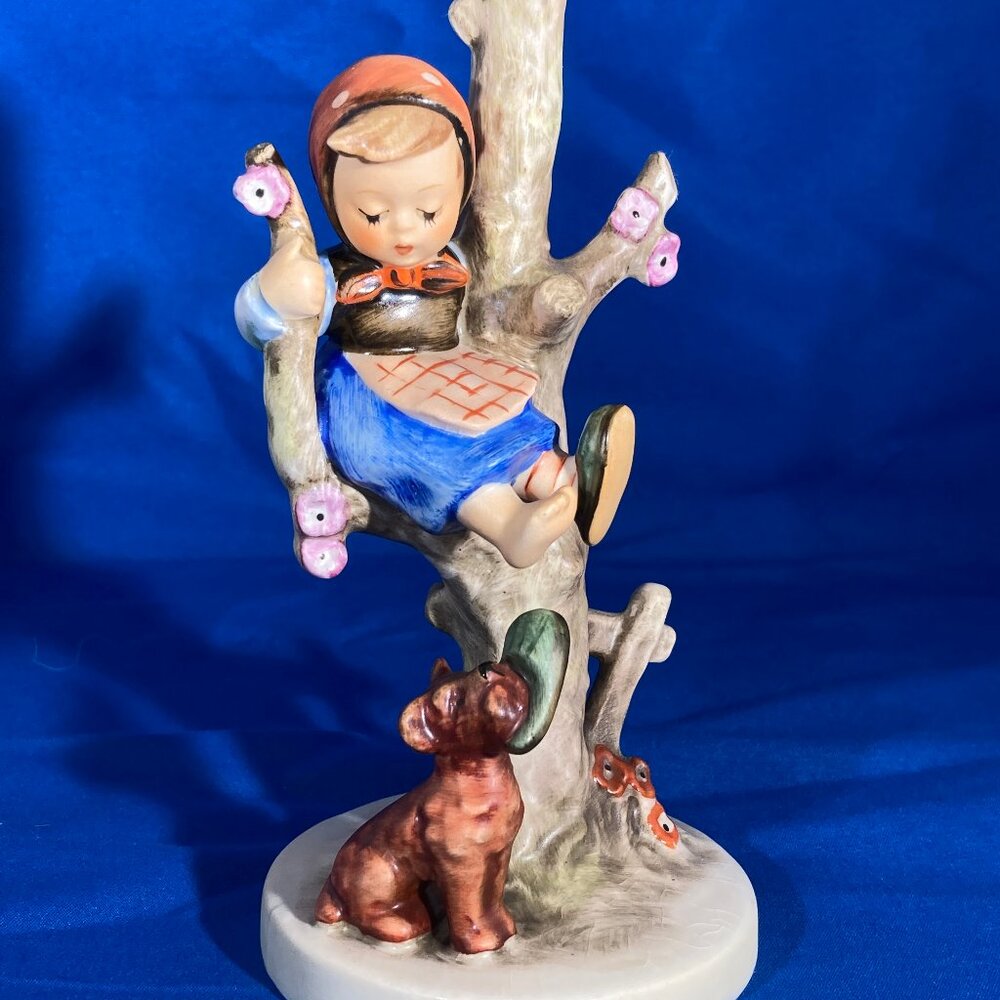 Vintage 1966 Hummel "Out of Danger" # 56 Girl in Tree Dog Stole Her Shoe! TMK 6